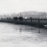 Pont Solférino, l'eau atteignant le tablier